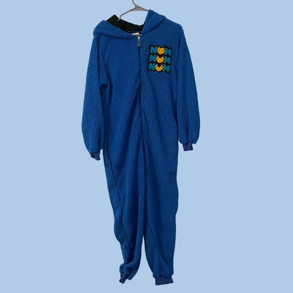 Cookie Monster Unisex Halloween Costume Onesie Adult XS/S - Picture 1 of 6